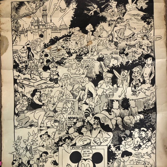 DISNEY ART POSTER RARE COLLECTIBLE/70'S VINTAGE - Picture 1 of 9